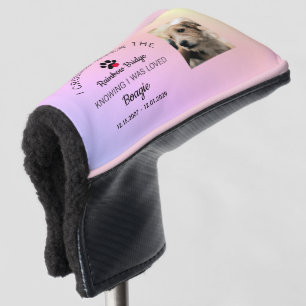 Rainbow Bridge Photo Pet Loss Memorial Putter Golf Head Cover