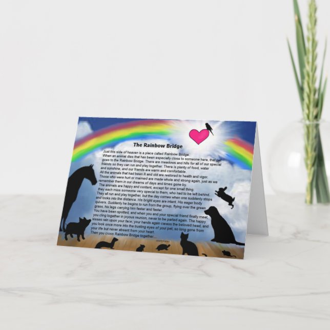 Rainbow Bridge Poem Card (Front)