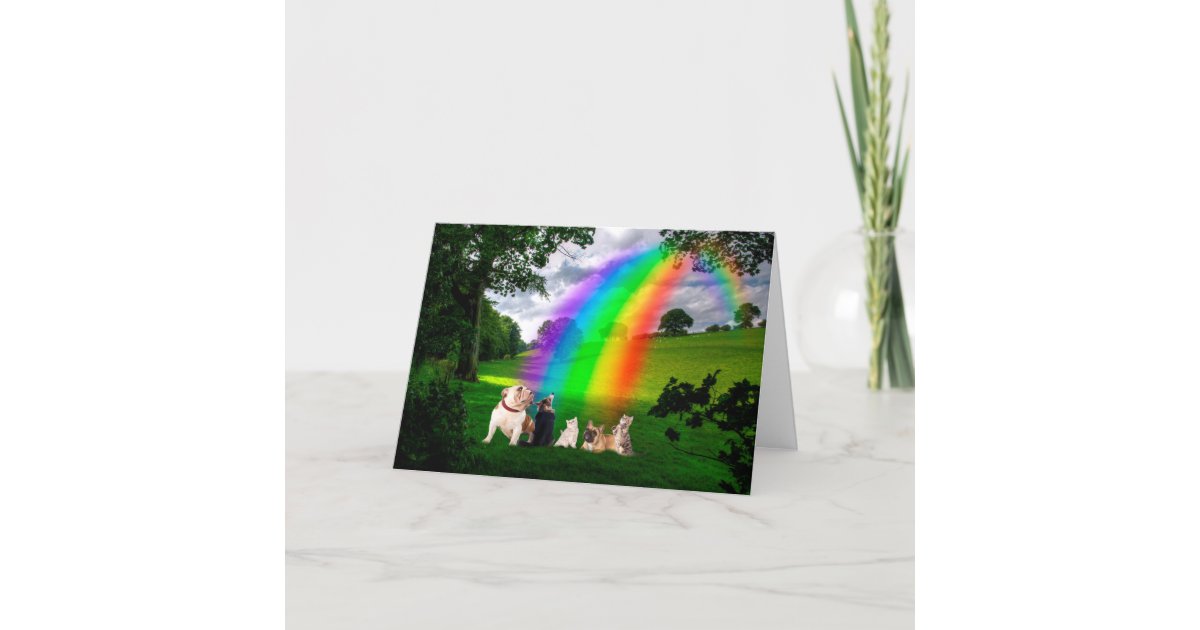 rainbow bridge poem card zazzlecom