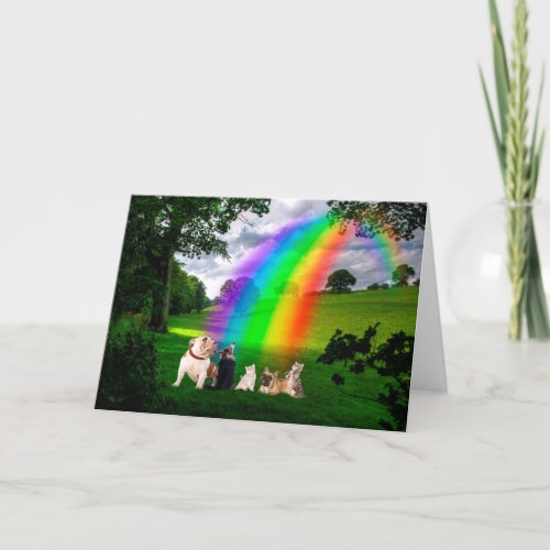 Rainbow Bridge Poem Card