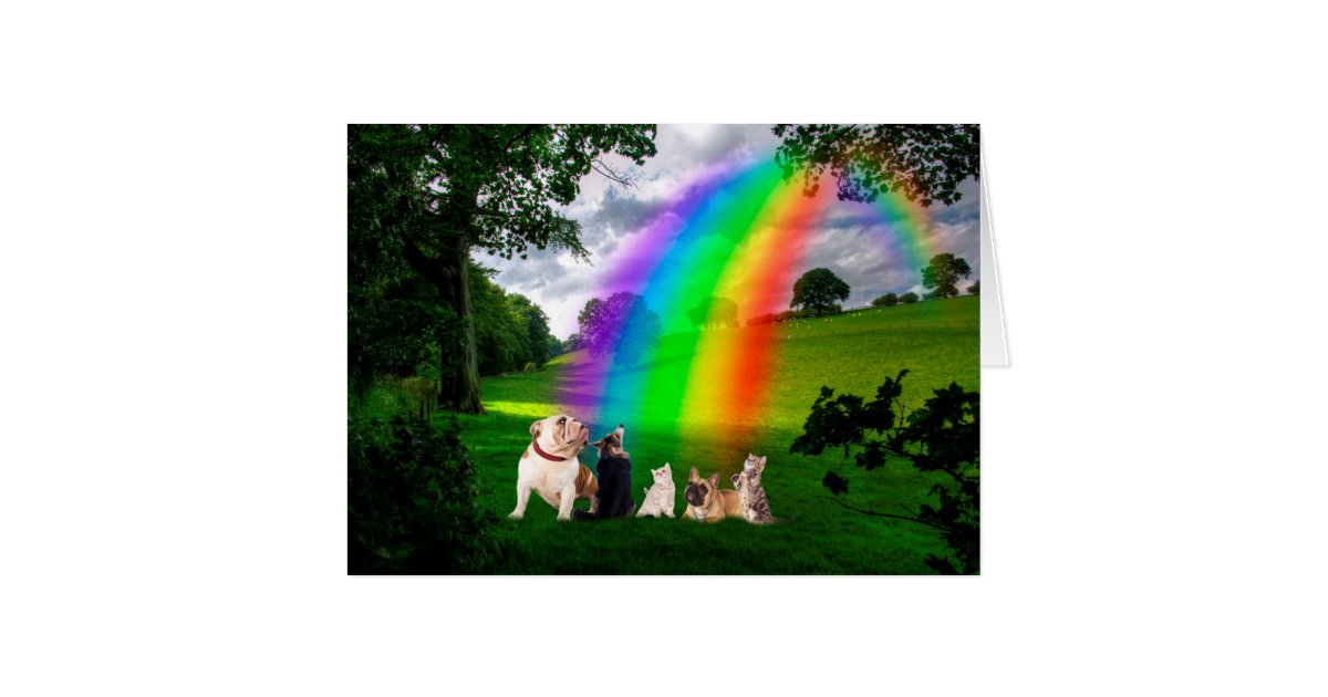 Rainbow Bridge Poem Card