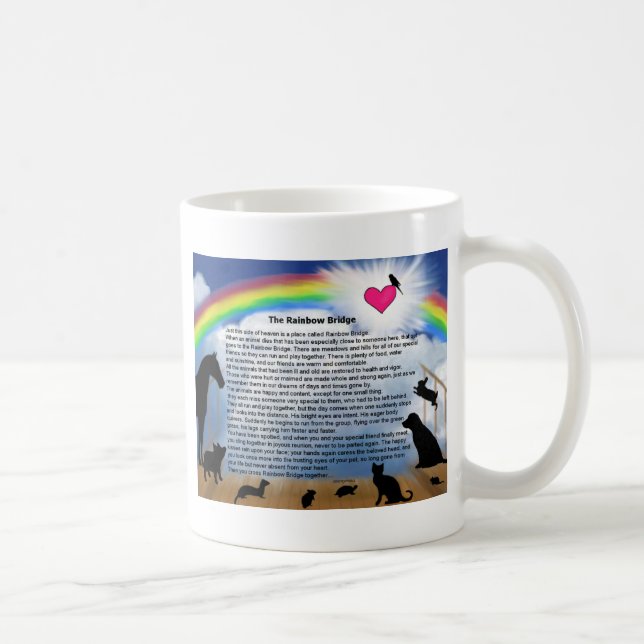 Rainbow Bridge Poem Coffee Mug (Right)