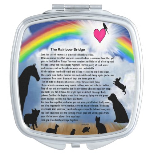 Rainbow Bridge Poem Compact Mirror