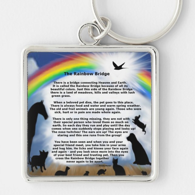 Rainbow Bridge Poem Keychain (Front)
