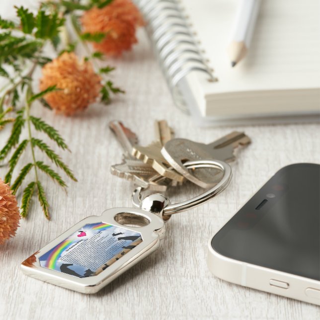 Rainbow Bridge Poem Keychain (Side)