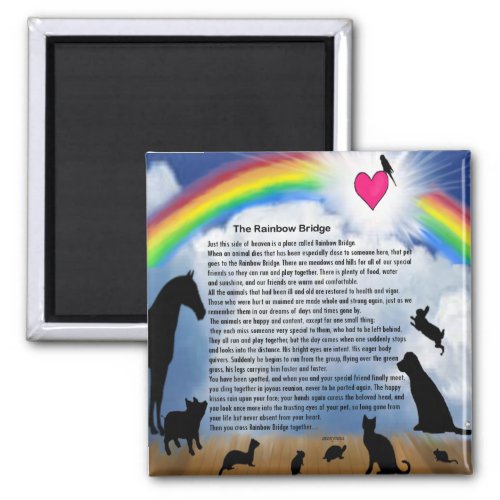 Rainbow Bridge Poem Magnet