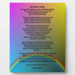 Rainbow Bridge Memorial Poem for Dogs Plaque | Zazzle