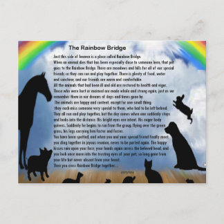 Rainbow Bridge Poem Postcard