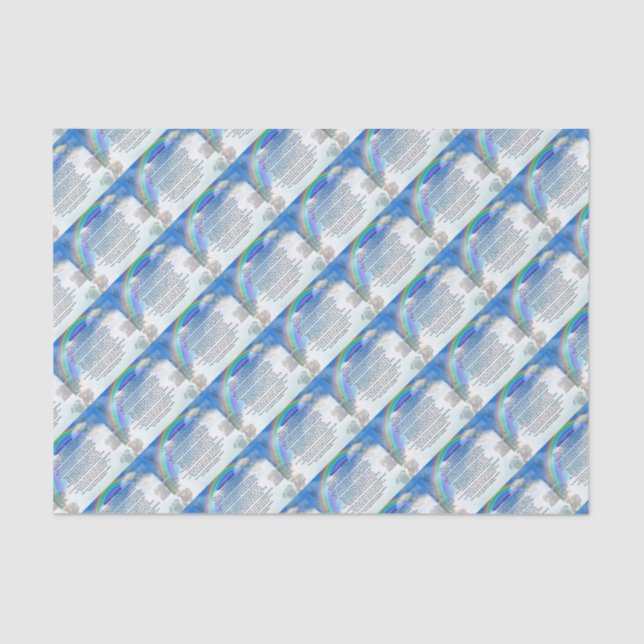 Rainbow Bridge Poem Tissue Paper (Front)
