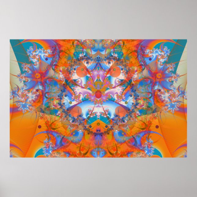 Rainbow Bridge Psychedelic Fractal Poster (Front)