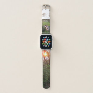Rainbow Bridge Sunset at Grove City College Apple Watch Band