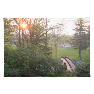 Rainbow Bridge Sunset at Grove City College Cloth Placemat