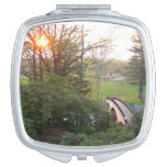 Rainbow Bridge Sunset at Grove City College Compact Mirror