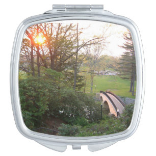 Rainbow Bridge Sunset at Grove City College Compact Mirror