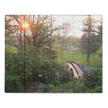 Rainbow Bridge Sunset at Grove City College Jigsaw Puzzle