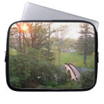 Rainbow Bridge Sunset at Grove City College Laptop Sleeve