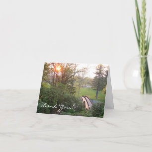 Rainbow Bridge Sunset at Grove City College Letterpress Thank You Card