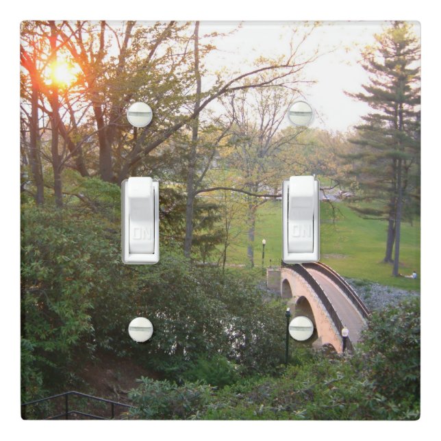 Rainbow Bridge Sunset at Grove City College Light Switch Cover (In Situ)