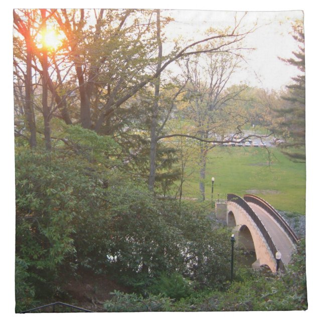 Rainbow Bridge Sunset at Grove City College Napkin (Front)