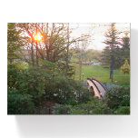 Rainbow Bridge Sunset at Grove City College Paperweight