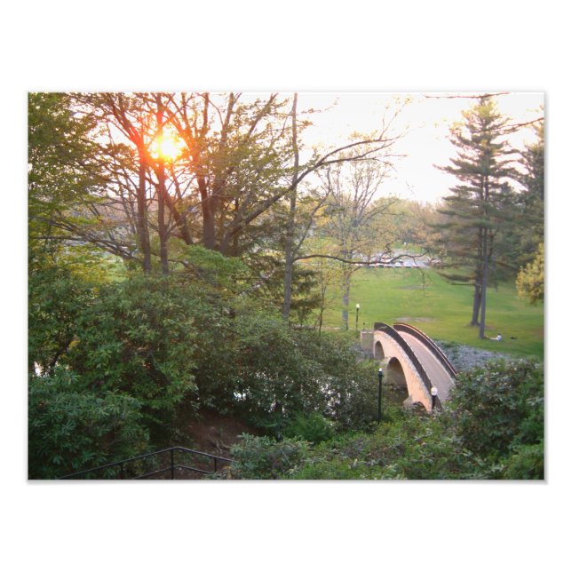Rainbow Bridge Sunset at Grove City College Photo Print (Front)