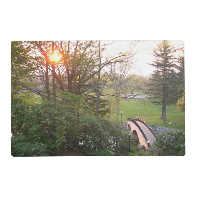 Rainbow Bridge Sunset at Grove City College Placemat (Front)