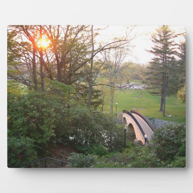 Rainbow Bridge Sunset at Grove City College Plaque (Front)