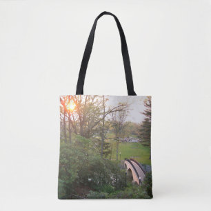 Rainbow Bridge Sunset at Grove City College Tote Bag