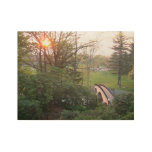 Rainbow Bridge Sunset at Grove City College Wood Poster