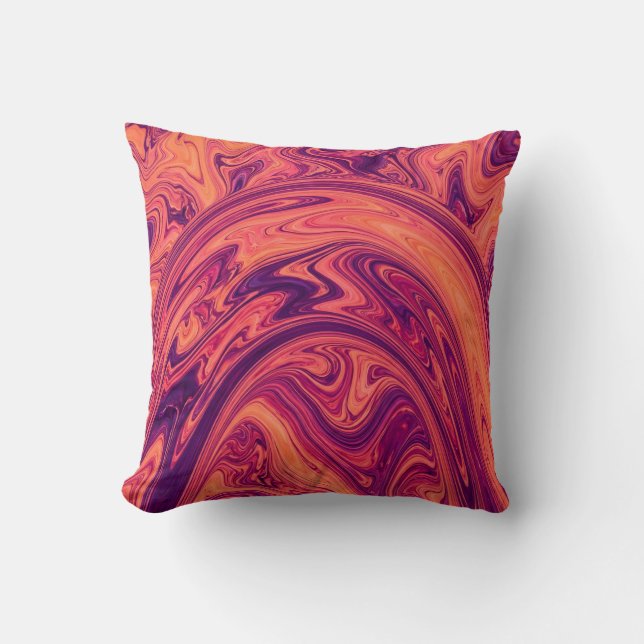 Rainbow Bridge Sunset Throw Pillow (Front)