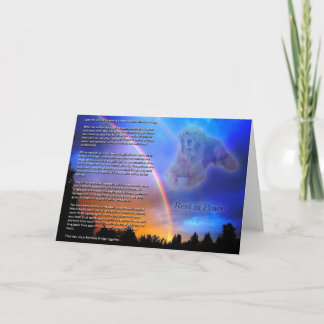 Rainbow Bridge Sympathy Card