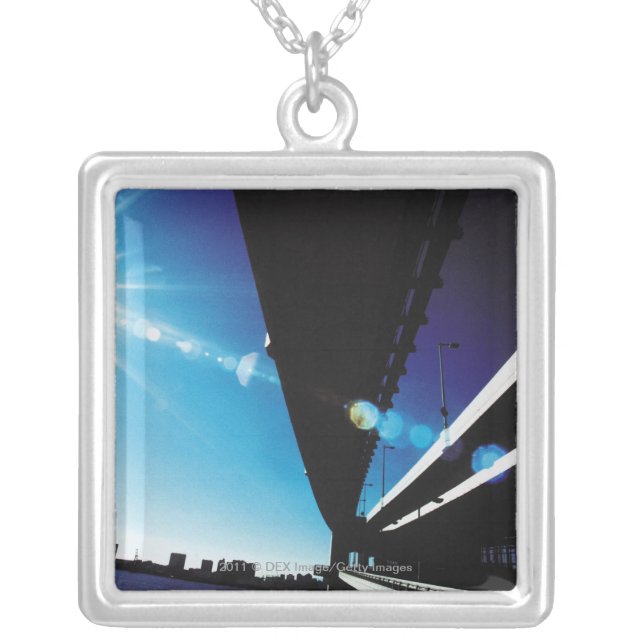 Rainbow Bridge, Tokyo Silver Plated Necklace (Front)