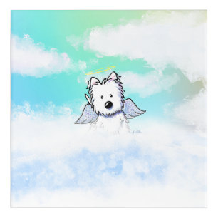 Rainbow Bridge Westie Angel Acrylic Print