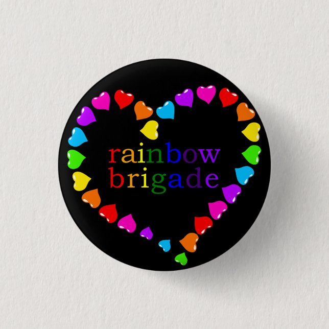 Rainbow Brigade dark Button (Front)