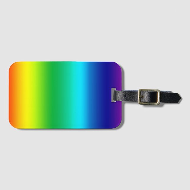Rainbow Bright Color Spectrum Luggage Tag (Front Horizontal)