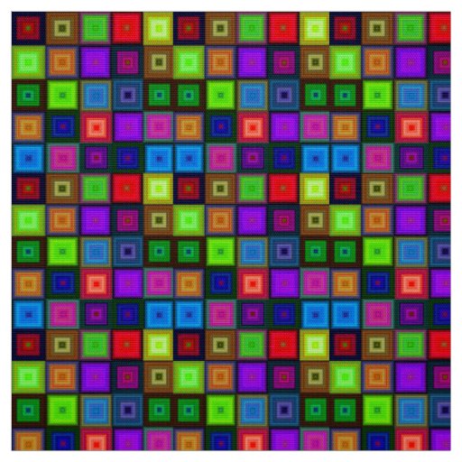 Rainbow bright neon all-over colorful pattern fabric
