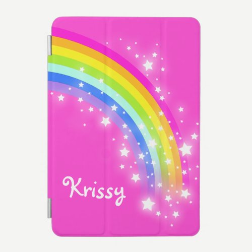 Rainbow bright pink girls named ipad cover