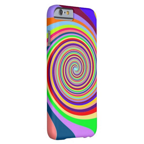 Rainbow bright psychedelic pop art candy swirl barely there iPhone 6 case