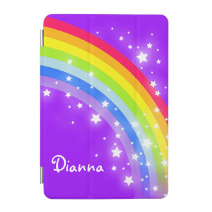 Rainbow bright purple girls named ipad cover