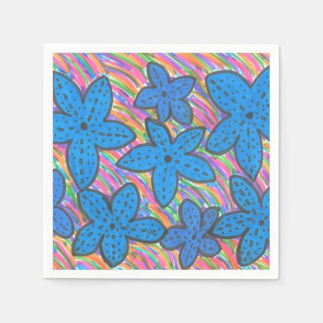 Rainbow Bright Starfish Paper Napkins (Front)