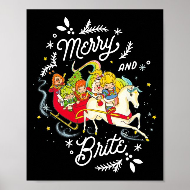 Rainbow Brite Christmas Merry And Brite Sleigh Rid Poster (Front)