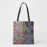 rainbow brite fantasy butterfly pattern tote bag