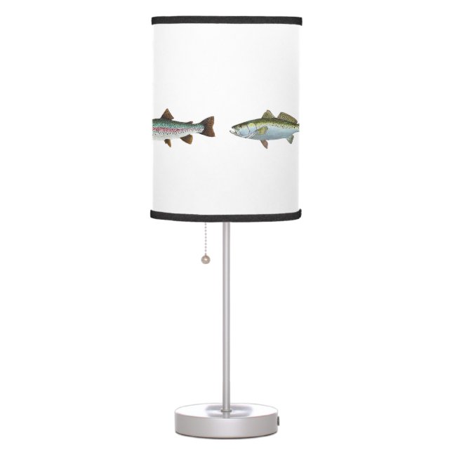 Rainbow, Brown. Brook and Sea Trout Table Lamp (Right)