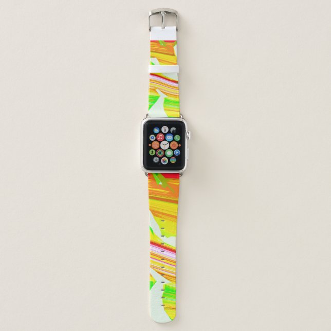 Rainbow brush apple watch band (Front)