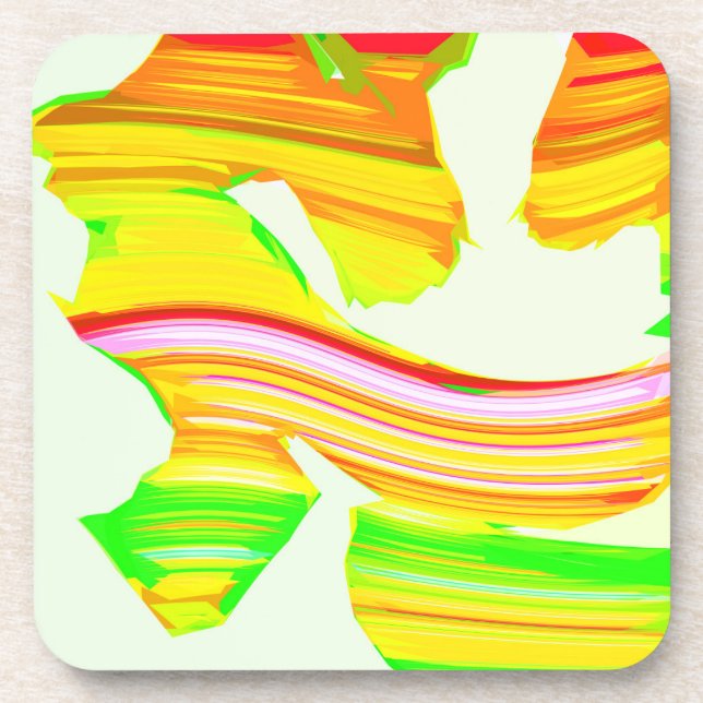 Rainbow brush beverage coaster (Front)