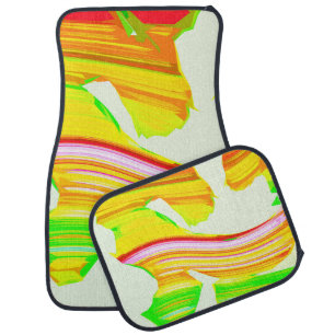 Rainbow brush car floor mat