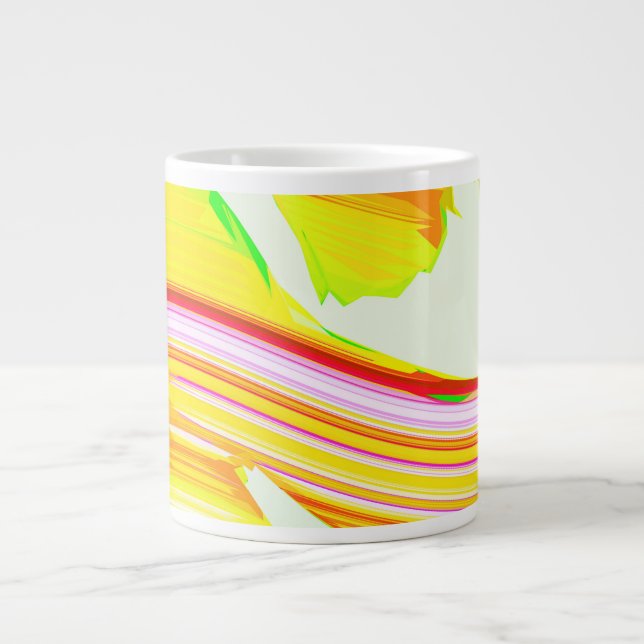 Rainbow brush giant coffee mug (Front)