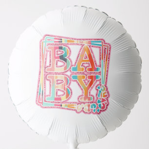 RAINBOW BRUSH STROKE BABY BALLOON