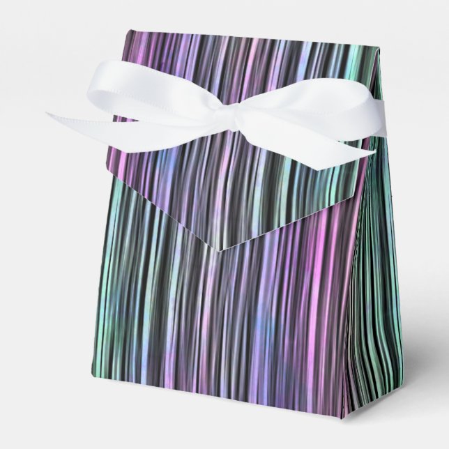 rainbow brush strokes on black : favor boxes (Front Side)
