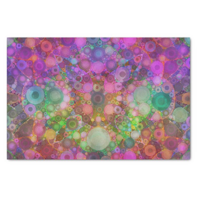 Rainbow Bubble Abstract Tissue Paper (Front)